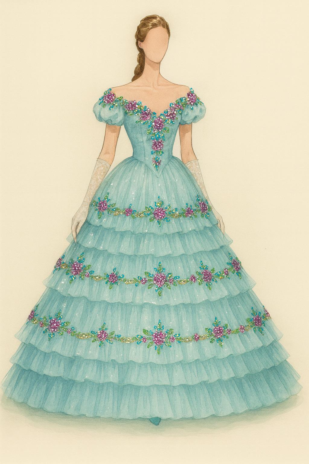 Imperial Garden Historical Ball Gown – Corset Dress – DressCon product image 4