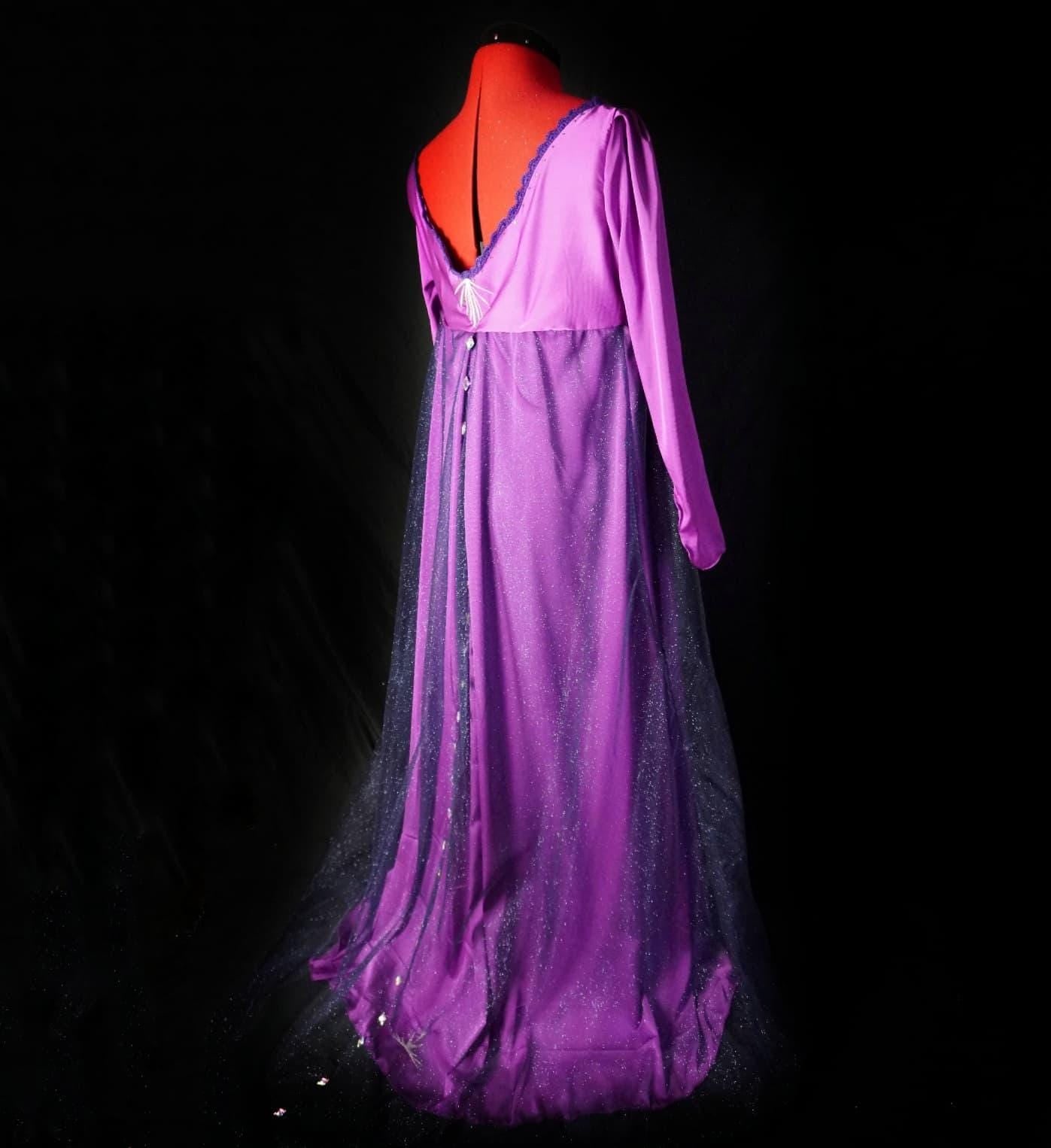 Winter Fantasy Nightgown – Orchid Satin and Crystals