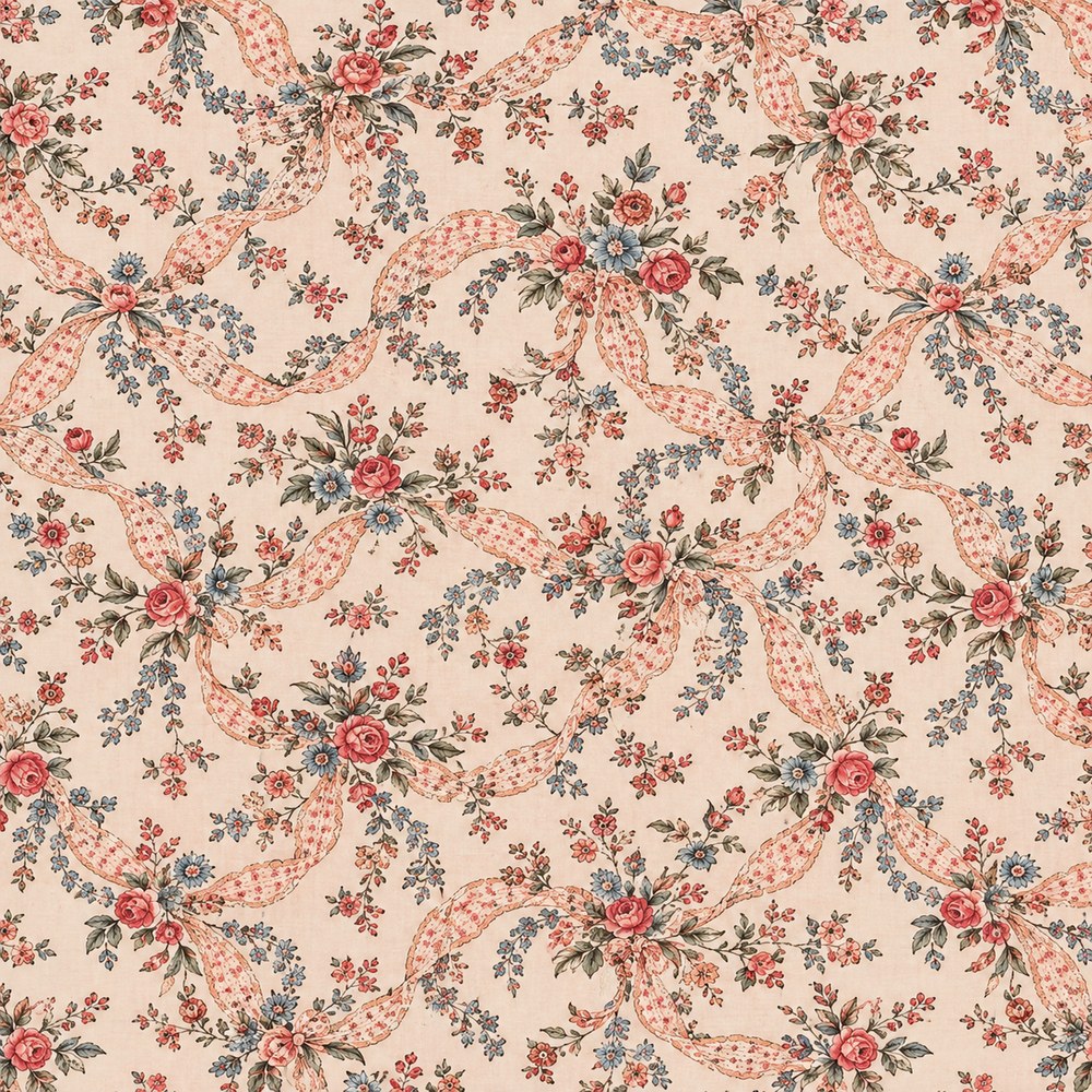 Rococo Ribbon & Rose Floral