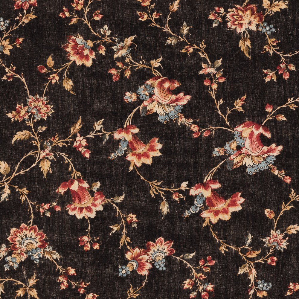 Dark-Ground Floral Chintz-Inspired
