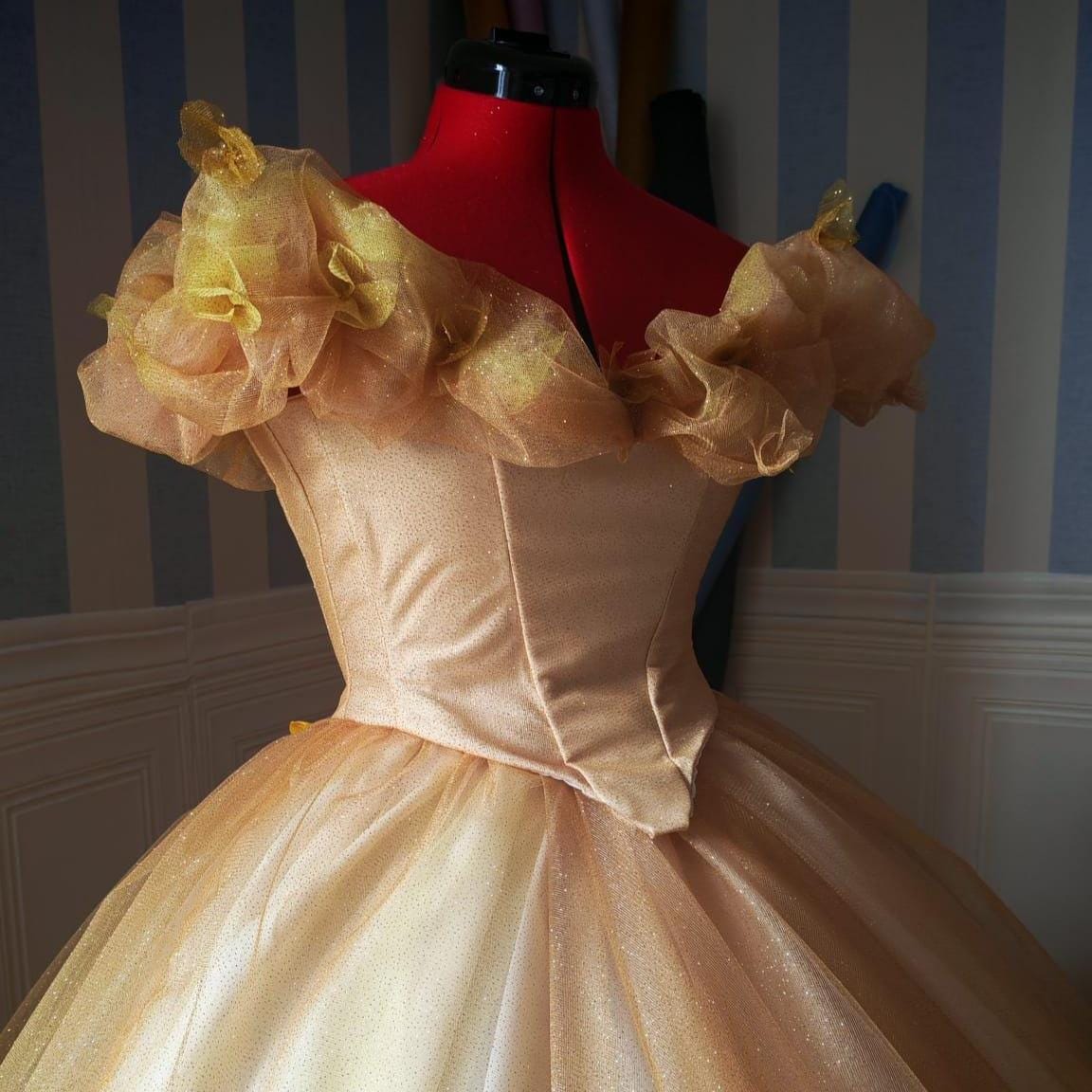 Princess Ball Gown – Glitter Tulle and Boned Corset