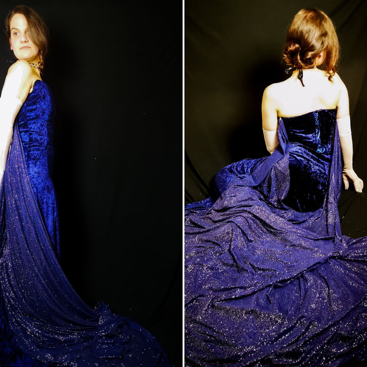Royal Opera Ball Gown – Velvet and Boned Corset