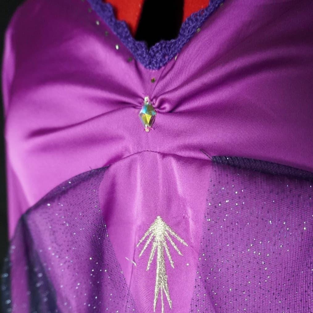 Winter Fantasy Nightgown – Orchid Satin and Crystals