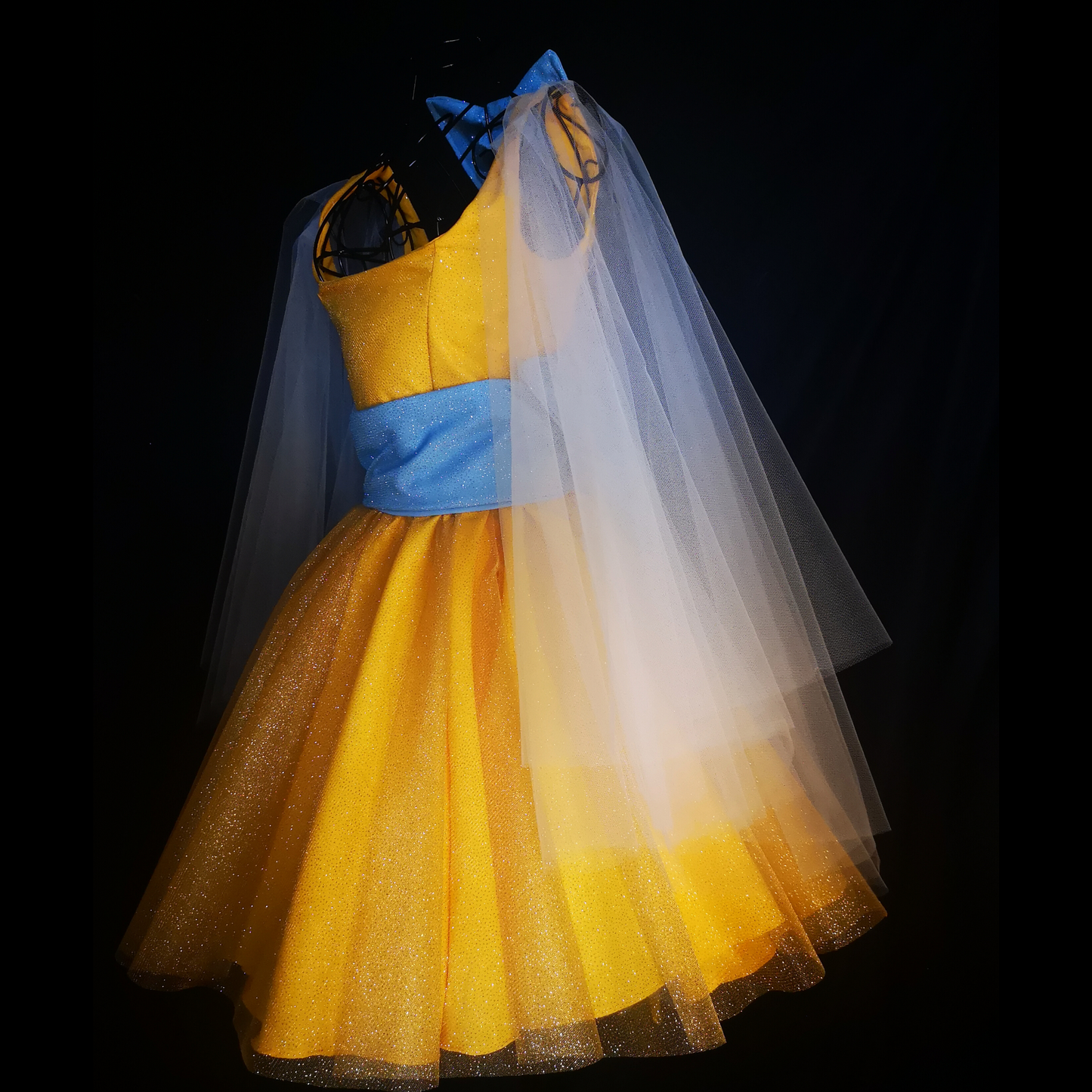 Anastasia Once Upon a December inspired yellow ballroom gown for cosplay and theater.