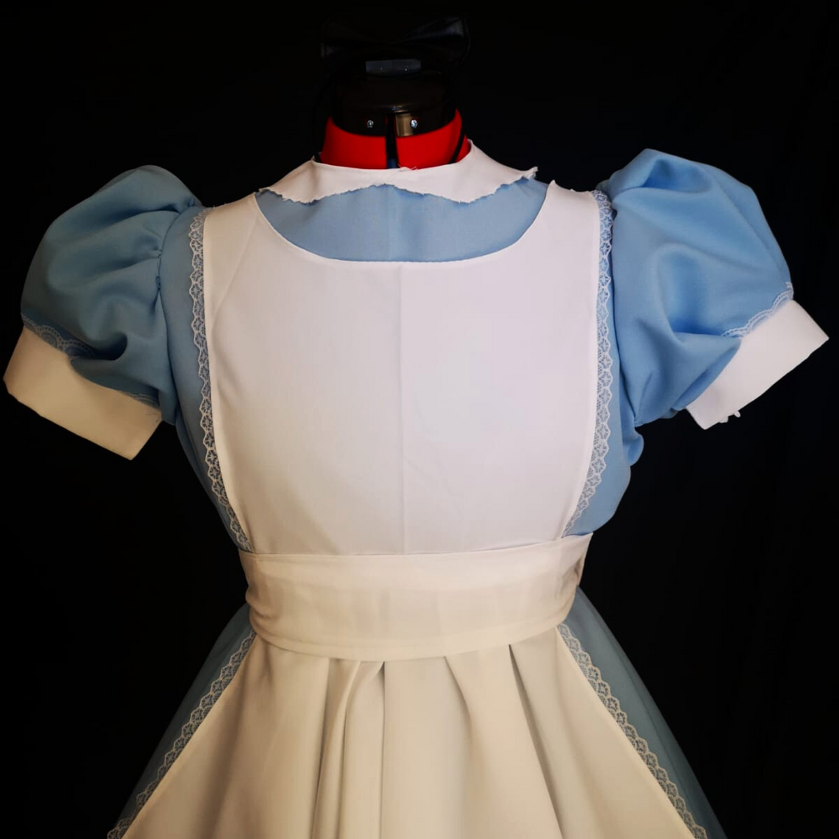 Blue storybook tea-party dress with short full skirt